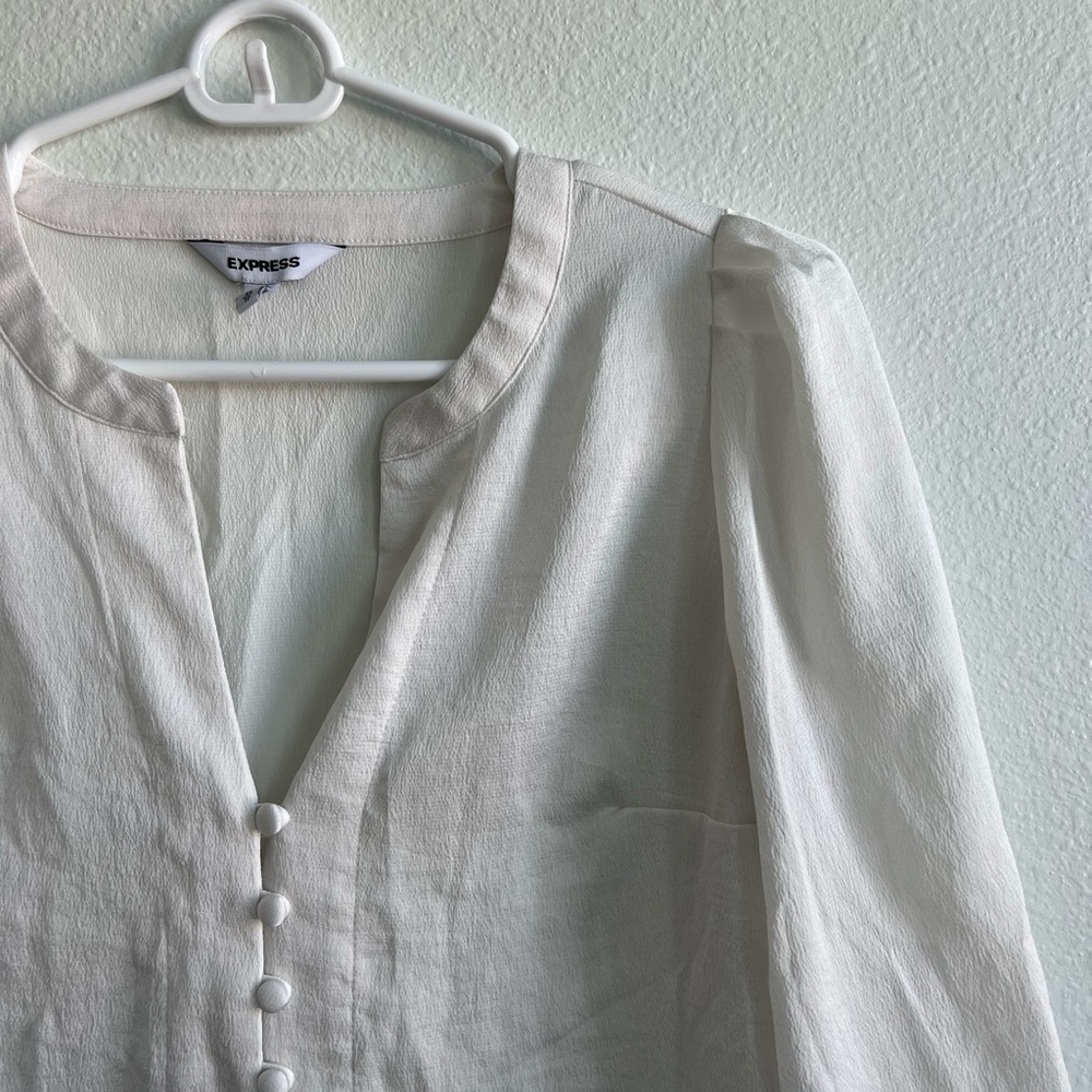White Cropped Blouse